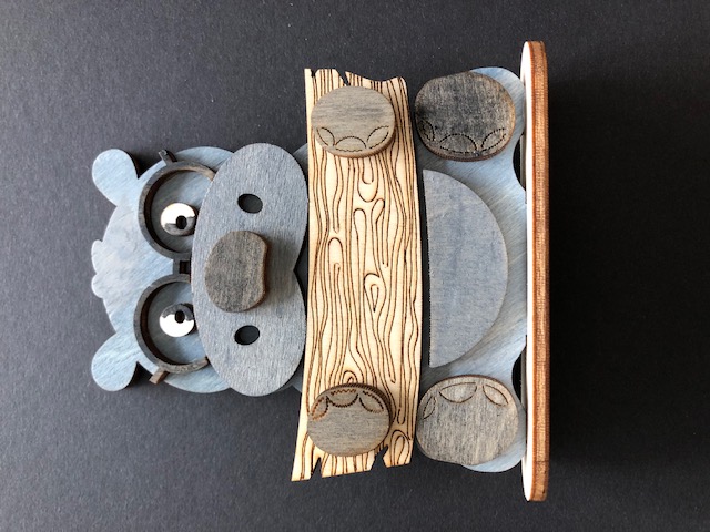 Holzpuzzel - Nilpferd